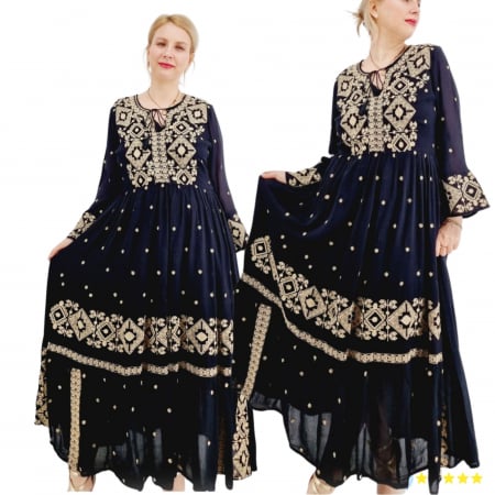 Рокли с бродерия - Rochie Traditionala cu broderie Melania 2