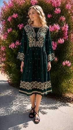 Rochii traditionale - Rochie Traditionala cu broderie Melania 4