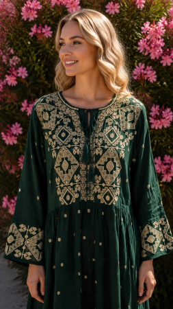 Rochie Traditionala cu broderie Melania 4 [1]