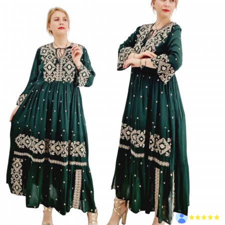 Рокли с бродерия - Rochie Traditionala cu broderie Melania