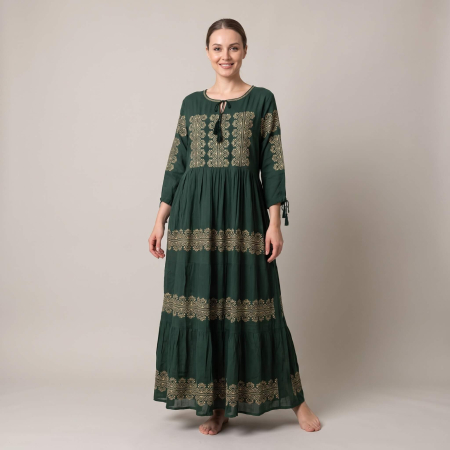 Rochii traditionale - Rochie Traditionala cu broderie Bianca 4