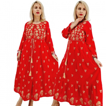 Рокли с бродерия - Rochie Traditionala cu broderie Sara 3