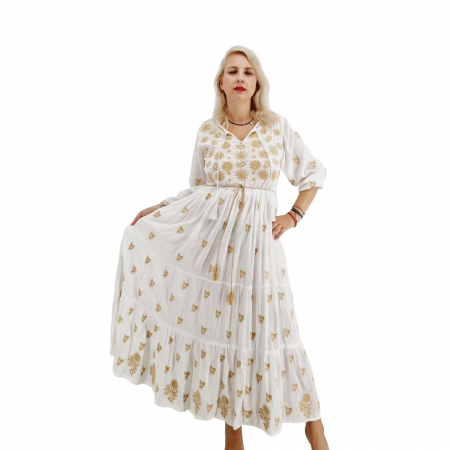 Рокли с бродерия - Rochie Traditionala cu broderie Sara 6