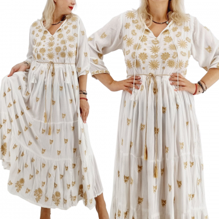 Рокли с бродерия - Rochie Traditionala cu broderie Sara 6