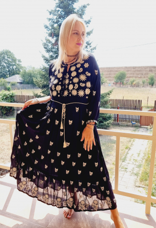 Рокли с бродерия - Rochie Traditionala cu broderie Sara 7