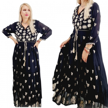 Рокли с бродерия - Rochie Traditionala cu broderie Sara 9