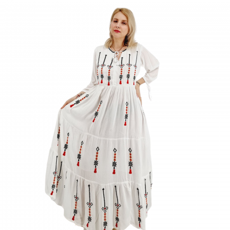 Рокли с бродерия - Rochie Traditionala cu broderie Sonora 3