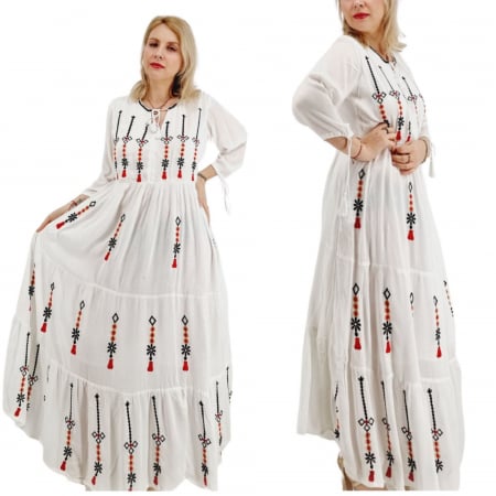Рокли с бродерия - Rochie Traditionala cu broderie Sonora 3
