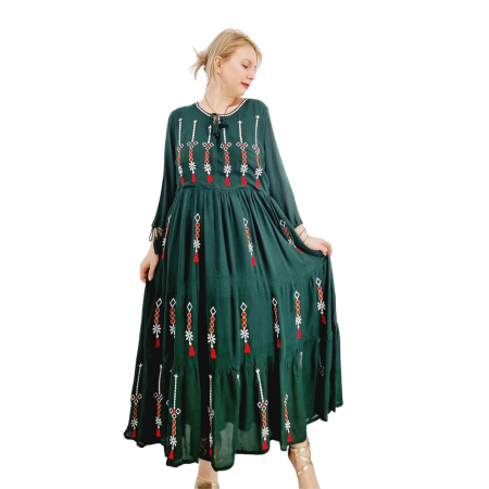 Рокли с бродерия - Rochie Traditionala cu broderie Sonora 2