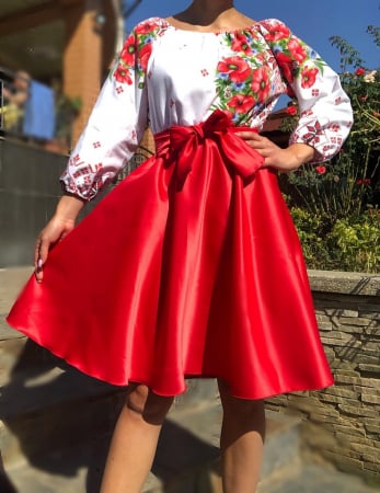 Rochie Traditionala stilizata cu maci 9 [2]
