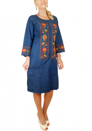 Rochie Traditionala din denim Sanda 36 [4]