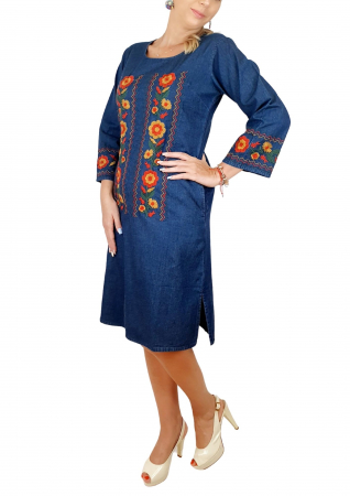 Rochie Traditionala din denim Sanda 36 [2]