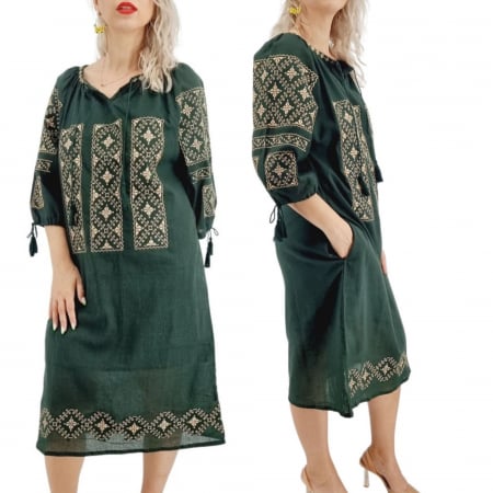 Рокли с бродерия - Rochie Traditionala Elodia 2