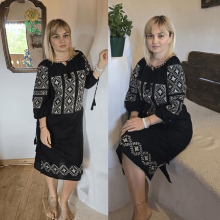 Рокли с бродерия - Rochie Traditionala Elodia 4 - masuri mari