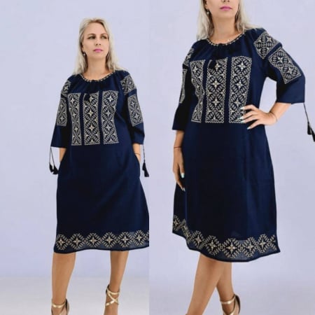 Рокли с бродерия - Rochie Traditionala Elodia 5 - masuri mari