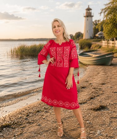 Rochii traditionale - Rochie Traditionala Elodia 6 - masuri mari
