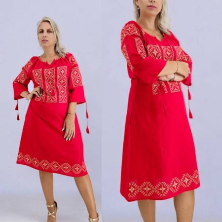 Рокли с бродерия - Rochie Traditionala Elodia 6 - masuri mari