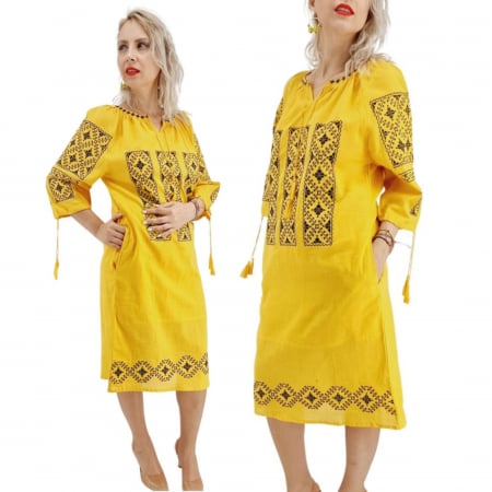 Рокли с бродерия - Rochie Traditionala Elodia