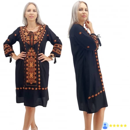 Рокли с бродерия - Rochie traditinonala Gabriela