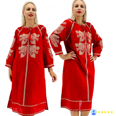 Рокли с бродерия - Rochie Traditionala Isla