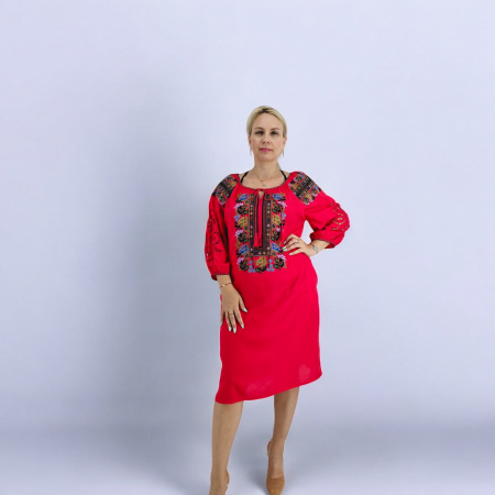 Рокли с бродерия - Rochie Traditionala Julianna 3