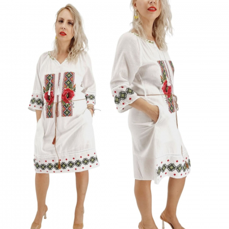 Рокли с бродерия - Rochie Traditionala Leila 10