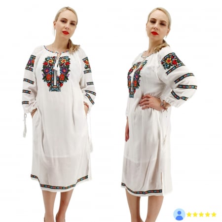 Рокли с бродерия - Rochie Traditionala Leila 3