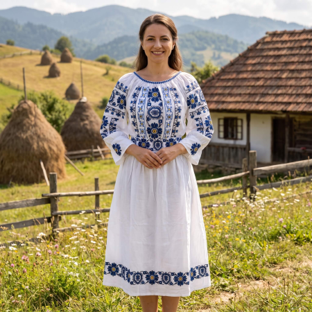 Rochii traditionale - Rochie Traditionala Lorelei cu cordon 2