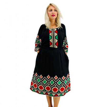 Rochie brodata cu motive traditionale Ionica [1]