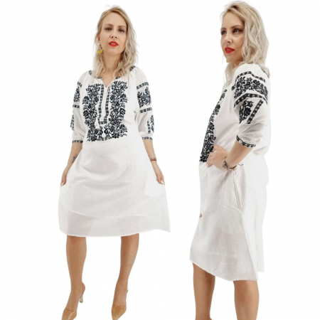 Рокли с бродерия - Rochie Traditionala Petronela 3