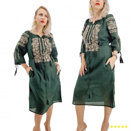 Рокли с бродерия - Rochie Traditionala Petronela 7