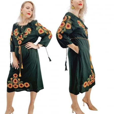 Рокли с бродерия - Rochie Traditionala Priscila 5