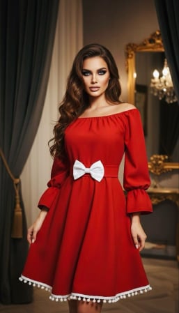 Елегантни рокли - Rochie Traditionala Stilizata Bianca