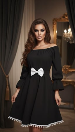 Елегантни рокли - Rochie Traditionala Stilizata Bianca