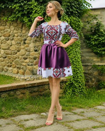 Rochii Elegante - Rochie Traditionala stilizata cu Laura 19
