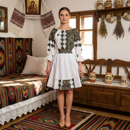 Rochii Elegante - Rochie Traditionala stilizata cu Laura 22