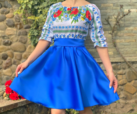 Rochie Traditionala stilizata cu Maci 11 [2]