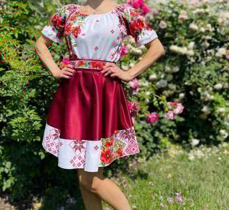 Елегантни рокли - Модерна рокля с макови мотиви 17