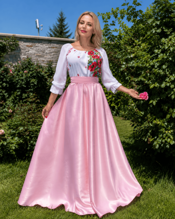 Rochii Elegante - Rochie Traditionala stilizata cu maci 23