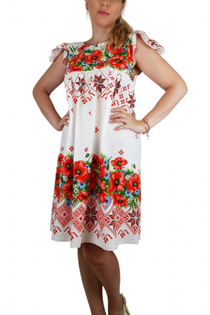 Rochie Traditionala stilizata cu Maci 5 [2]