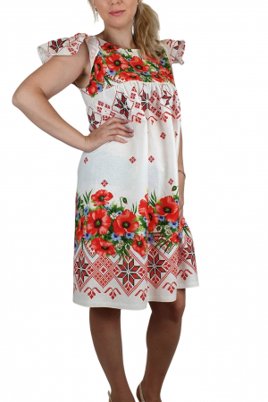 Rochie Traditionala stilizata cu Maci 5 [3]