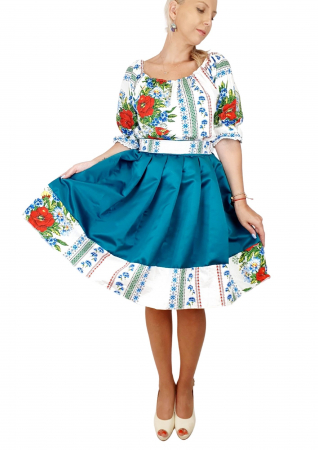 Rochie Traditionala stilizata cu Maci 6 [4]