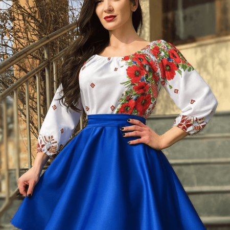 Rochie Traditionala stilizata cu maci 9 [1]
