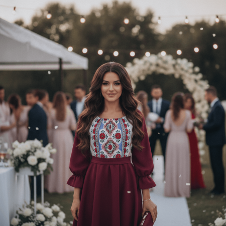 Rochii Elegante - Rochie Traditionala stilizata Leticia