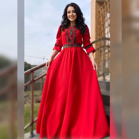 Rochii Elegante - Rochie Traditionala Trandafira 2