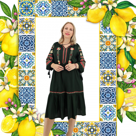 Рокли с бродерия - Rochie Traditionala Tudorita 2
