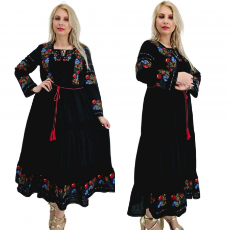 Рокли с бродерия - Rochie Traditionala Viviana 2