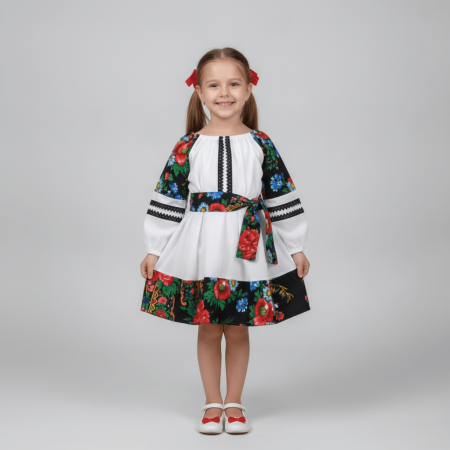 Copii - Rochita stilizata cu motive traditionale Antonia