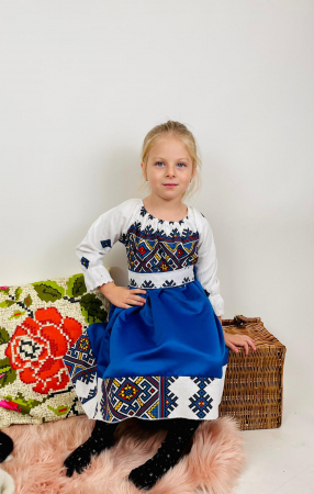 Рокли за момичета - Rochita stilizata cu motive traditionale Laura 6