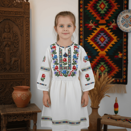 Рокли за момичета - Традиционна рокля с бродерия Лейла 3